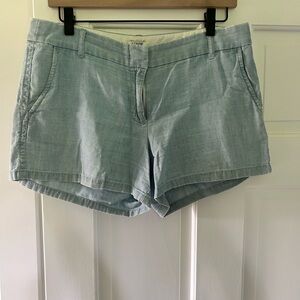 J. Crew Blue linen Shorts Relaxed Fit, size 8